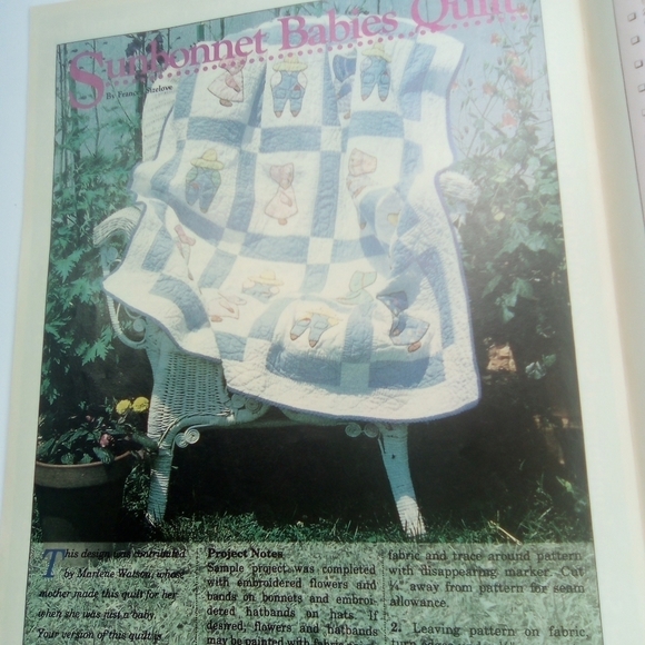Sunbonnet Crafts Magazine Autumn 1994 Sunbonnet Sue Quilt Cross Stitch Embroider - Picture 2 of 7